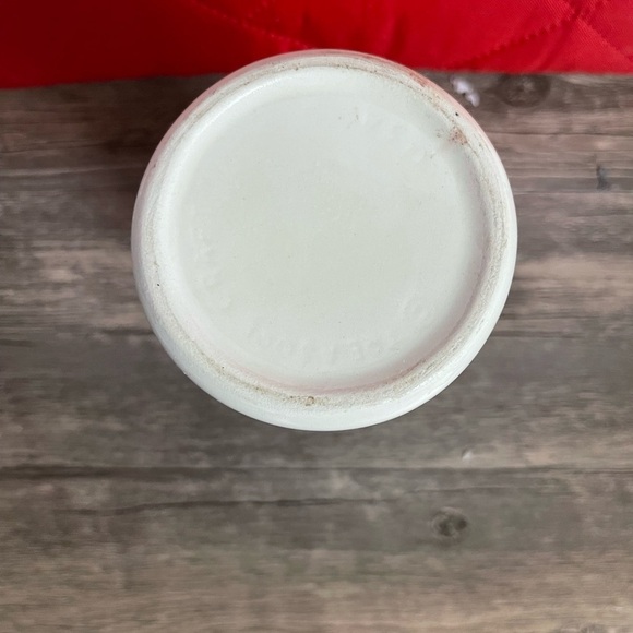 Vintage Apple Milk Bottle – Painted Glass with Blue Rim – Country Kitchen Decor - Picture 6 of 7